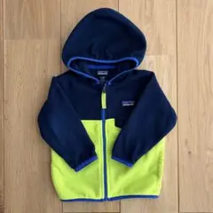 patagonia フリースジャケット 6-12M ネイビー/ライム