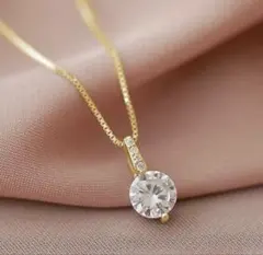 クリスタルペンダントネックレス ゴールド シルバー