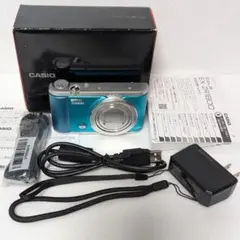 【美品】 CASIO EX-ZR1800 ブルー SDカード 箱・付属品付き