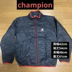 【Champion】キルティング薄手ジャケット黒 150 肩幅42㌢着丈61㌢