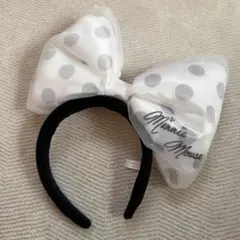 ディズニー カチューシャ ミニー 白 リボン