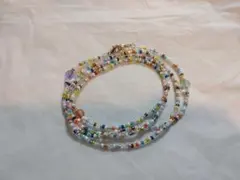 ハンドメイド ビーズ5wayネックレス マスクチェーン メガネチェーンNo151