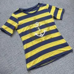 TOMMY HILFIGER ボーダー Tシャツ アンカー刺繍　Mサイズ