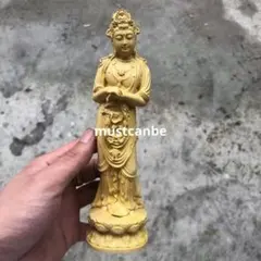 266、観音菩薩 装飾品 仏像 彫刻 禅 庭園 彫像 - メルカリ