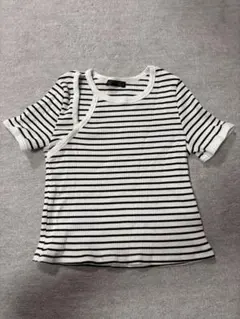 DAZY ボーダーサマーニット半袖Tシャツ M