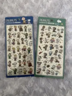 韓国限定 PEANUTS スヌーピー 3Dステッカー ボンボンドロップシール2枚