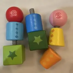 【美品】Hape ハペ ねじ遊び 知育玩具 木製 ねじねじつみきのサムネイル
