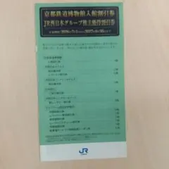 JR西日本グループ株主優待割引券のサムネイル