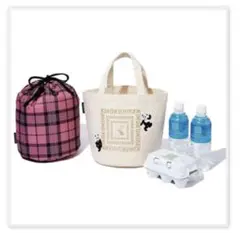 オトナミューズ 双子パンダのトートバッグ&保温・保冷巾着ポーチセット