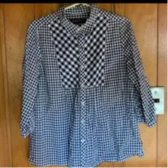 ギンガムチェック シャツ　七分袖