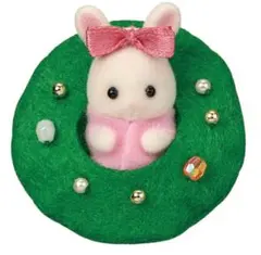 シルバニア　赤ちゃんハッピークリスマスセット　しろウサギの小さい赤ちゃん