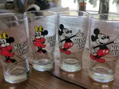 レトロ　ミッキーマウス＆ミニーマウス 　グラス　 2個セット