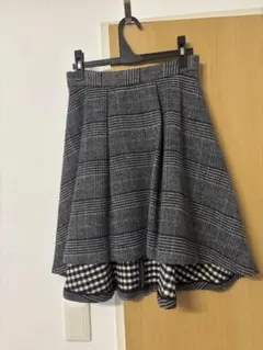 JILLSTUART グレー系チェック フレアスカート サイズ2