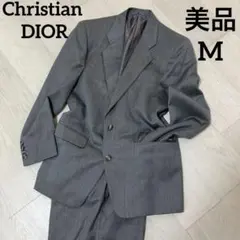 【美品】クリスチャンディオール　グレーセットアップ　ビジネススーツ　Mのサムネイル