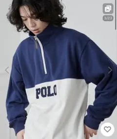 POLO ハーフジップ トレーナー