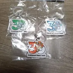 ポケモン30周年　メタルチャームマスコット　3種セット