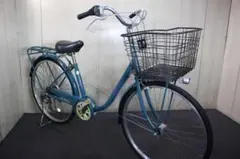 FATCAT シティサイクル 26インチ ネイビー 前カゴ リアキャリア - メルカリ