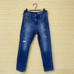 アメリカンホリック ダメージ加工 デニムパンツ XXS ブルー ME092