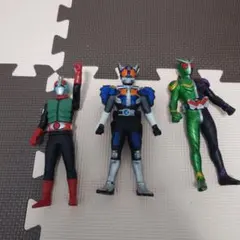 ☆仮面ライダーソフビ魂 4種 (オマケ付) 桜島版、2号、エックス