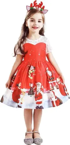 クリスマスドレス 女の子 サンタ風 110cm コスチューム
