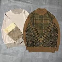 ニット 2点セット まとめ売り トップス ユニセックス 冬