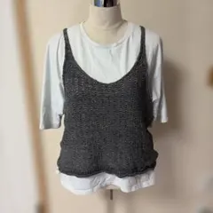 studio CLlP ニットベストグレー系