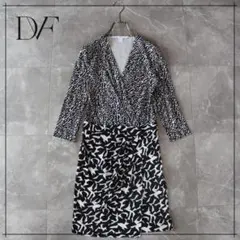 DVF ワンピース　カシュクール　絹　シルク S