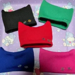 ☆きむむ様専用☆【スノソフビ】メンカラ猫耳帽/5個セット