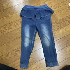 petit main フリル付きデニムパンツ 90