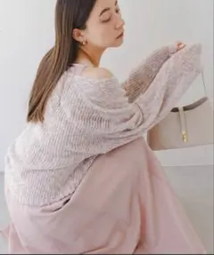 スナイデル♡スラブニットキャミワンピース新品未使用 SNIDEL（スナイデル）の「クロップドニット&レーストリムキャミ