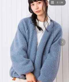 リバーシブル ボアノーカラーブルゾンのサムネイル