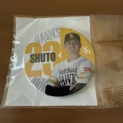 周東佑京 缶バッジ ソフトバンクホークス 春季キャンプ 宮崎