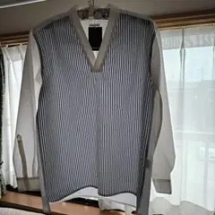 ＊新品未使用＊　ABAHOUSE ストライプ柄 Vネックシャツのサムネイル