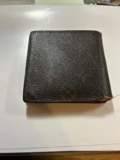 ダークブラウン レザー 二つ折り財布