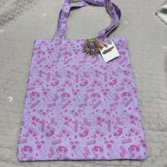 値下げ　パワーパフガールズ 総柄　トートバッグ　紫