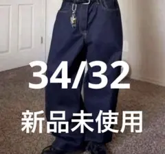 GAP スーパーバギーデニム 34W32L ダークリンス