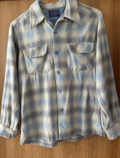 ペンドルトン 70s 開襟 ネルシャツ オンブレチェック