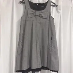 リボン付きチェックワンピース 140cm