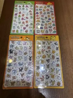 【韓国限定】ポケモン ドロップシール 4種セット　韓国公式
