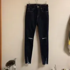 ダメージデニム スキニー　ジーナシス