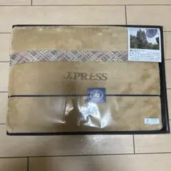 J.PRESS チェック柄ブランケット 約140×240cm