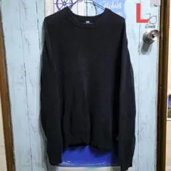 ユニクロ クルーネックセーター ネイビー