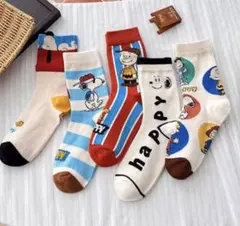 すヌーピー靴下 5足セット