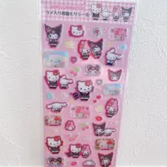 じ*ぃ様 サンリオ♡ラメ入り樹脂盛りシール　キティ.クロミ.マイメロ.シナモン