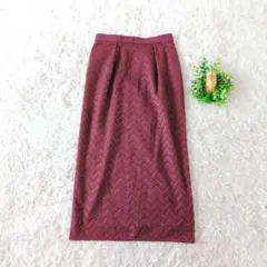 NOLLEY'S sophi ロングレーススカート ボルドー Iライン 36のサムネイル