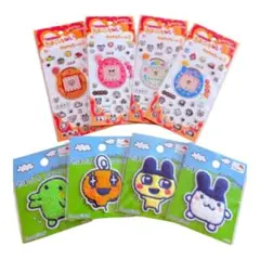 たまごっちキラキラシール3 パイルワッペン　まめっち　くちぱっち　セリア