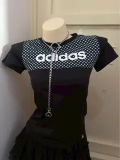 adidas 半袖Tシャツ 平成ギャル　ぴちT ドット水玉ウィッシュコアy2k