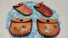ハンドメイド　レザー小物　4点セット