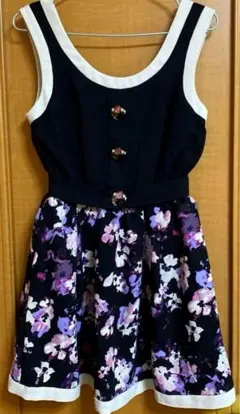スナイデル　ノースリーブ花柄ミニワンピース