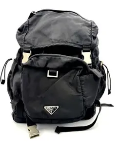 PRADAプラダ リュックバックパック ナイロン 三角ロゴ ブラック